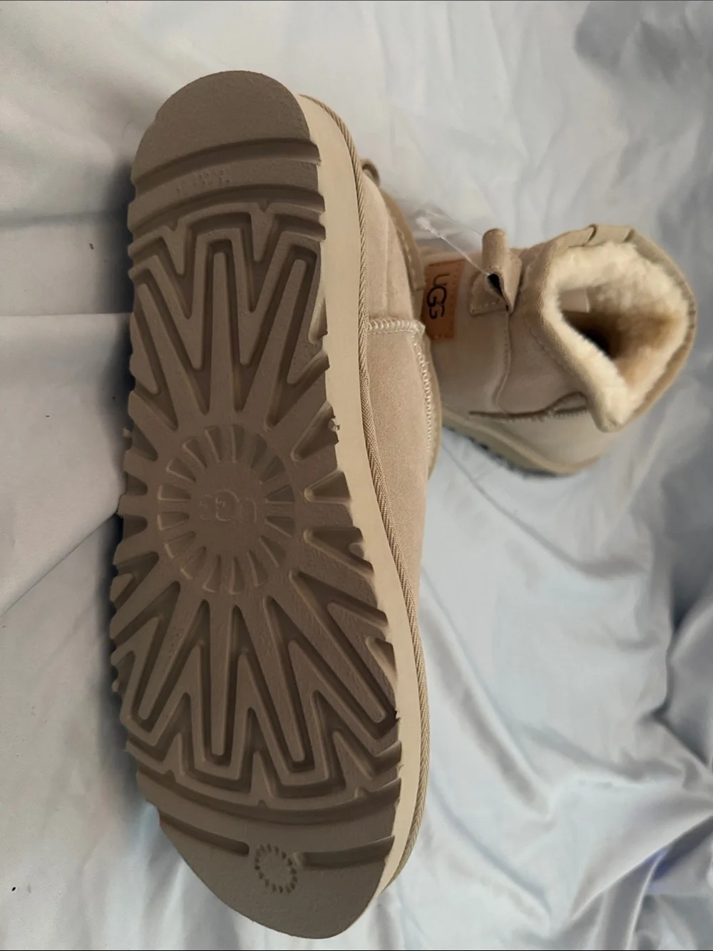 UGG Short Suede Boots in Sand